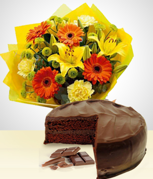 Flores a Per Combo: Dulce Primavera + Torta